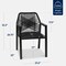 Best Choice Products Set of 2 Indoor/Outdoor Aluminum Woven Rope Dining Chairs w/ Armrests